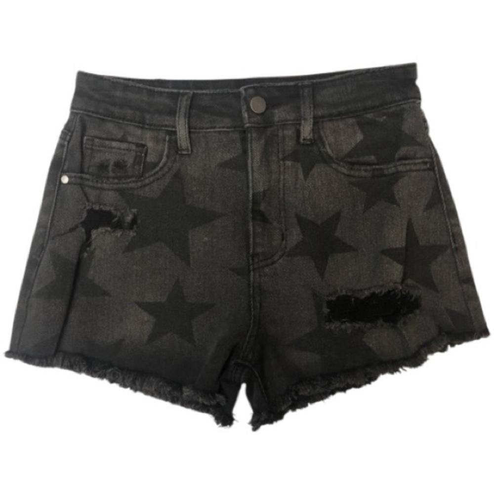 Denim Star Distressed High-rise Shorts NWT